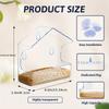 1pc Clear Plastic Window Bird Feeder - Strong Suction Cups Transparent Outdoor Bird House