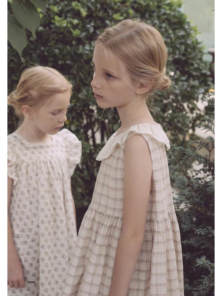 2025 Spring/Summer LOU New Children's Sleeveless Tencel Cotton Dress Collection