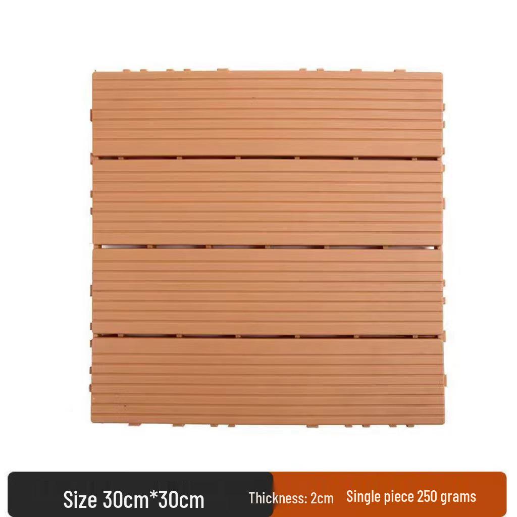 Outdoor Wood-Plastic Interlocking Flooring for Balconies, Terraces, and Courtyards