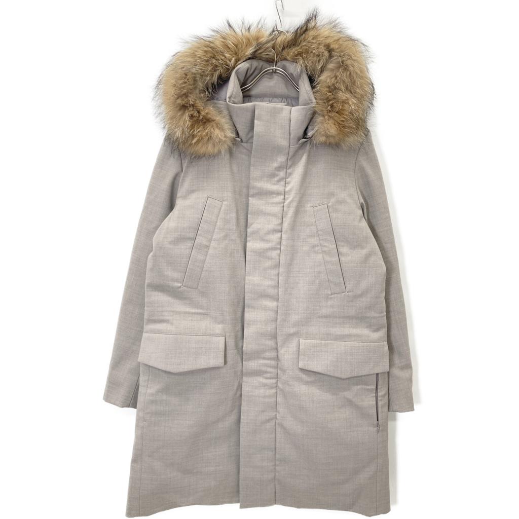 DOUBLE STANDARD CLOTHING Excellent Condition Faux Fur Down Jacket Jacket 48 grayUsed