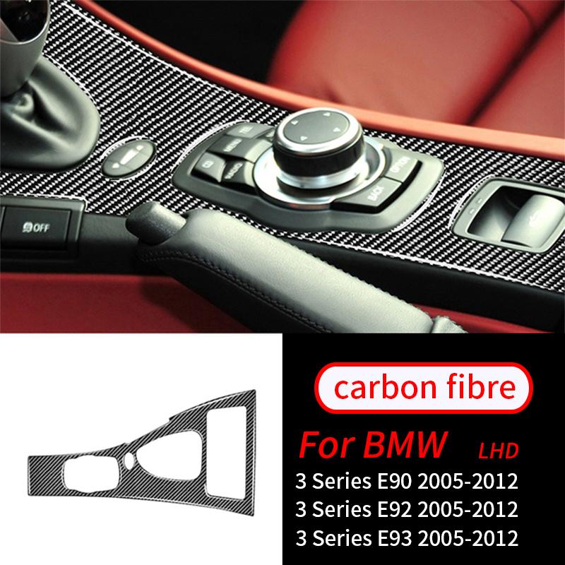 

Для BMW E90 E92 E93 3 серии 2005-2012 настоящее углеродное волокно автомобиля панель переключения передач наклейка M производительность отделка наклейки