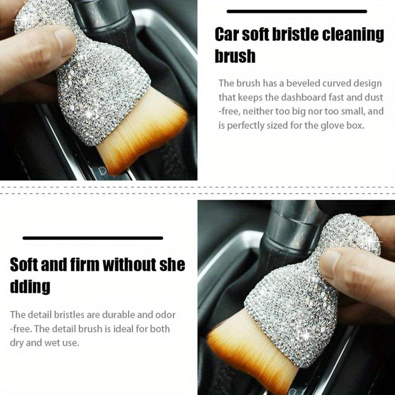 Car Interior Detailing Brush, Auto Interior Soft Hair Removal Brush, Car Cleaning Brush Interior Soft Bristles Detailing Brush Dusting Tool