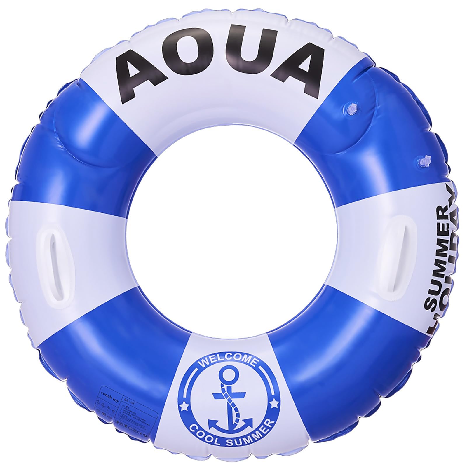 

Надувной плот для полосатого плота с безопасным плаванием в помещении и на открытом воздухе, унисекс для взрослых, ручка в форме буквы О, плот, диван, бассейн, игра, (Синий, 100#) синий