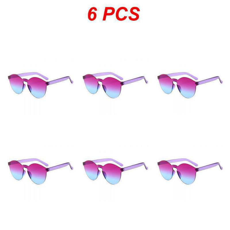 2/4/6PCS Photochromic Glass Fashion Brand Design Sport Sunglasses Cycling Fashion Style Outdoor Circle The Sun Sunglasses