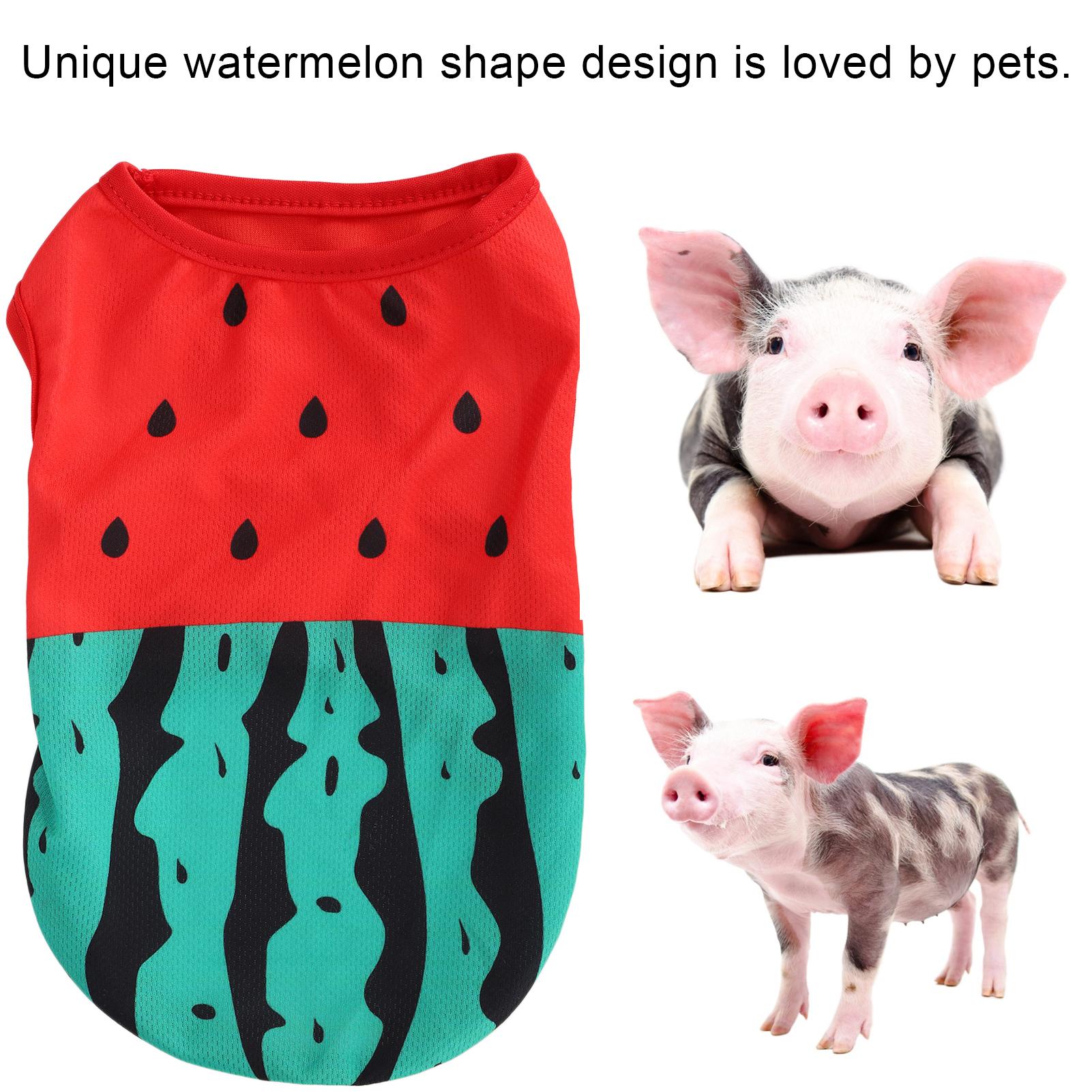 Summer Pet Watermelon Clothes Pig Dog Vest NonSticky Lightweight Sleeveless TShirt Watermelon