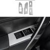 Panel Switch Cover Trim Window Lift Silver Brushed For Toyota Corolla 2014-