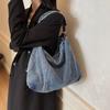 Denim Bag Women's Crossbody Bag Large Capacity Student Class Commuter Shoulder Tote Bag