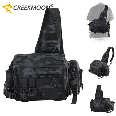 Tasche für Angelzubehör, multifunktional, einzelne Schultertasche, Umhängetasche, Hüfttasche, wasserdichte Aufbewahrung für Fischköder und Angelzubehör