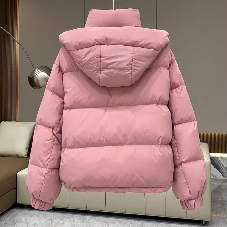 Padded Jacket Women's Large Size Hooded New Year Padded Jacket Women's Short Down Padded Jacket Winter Small Jacket All-match