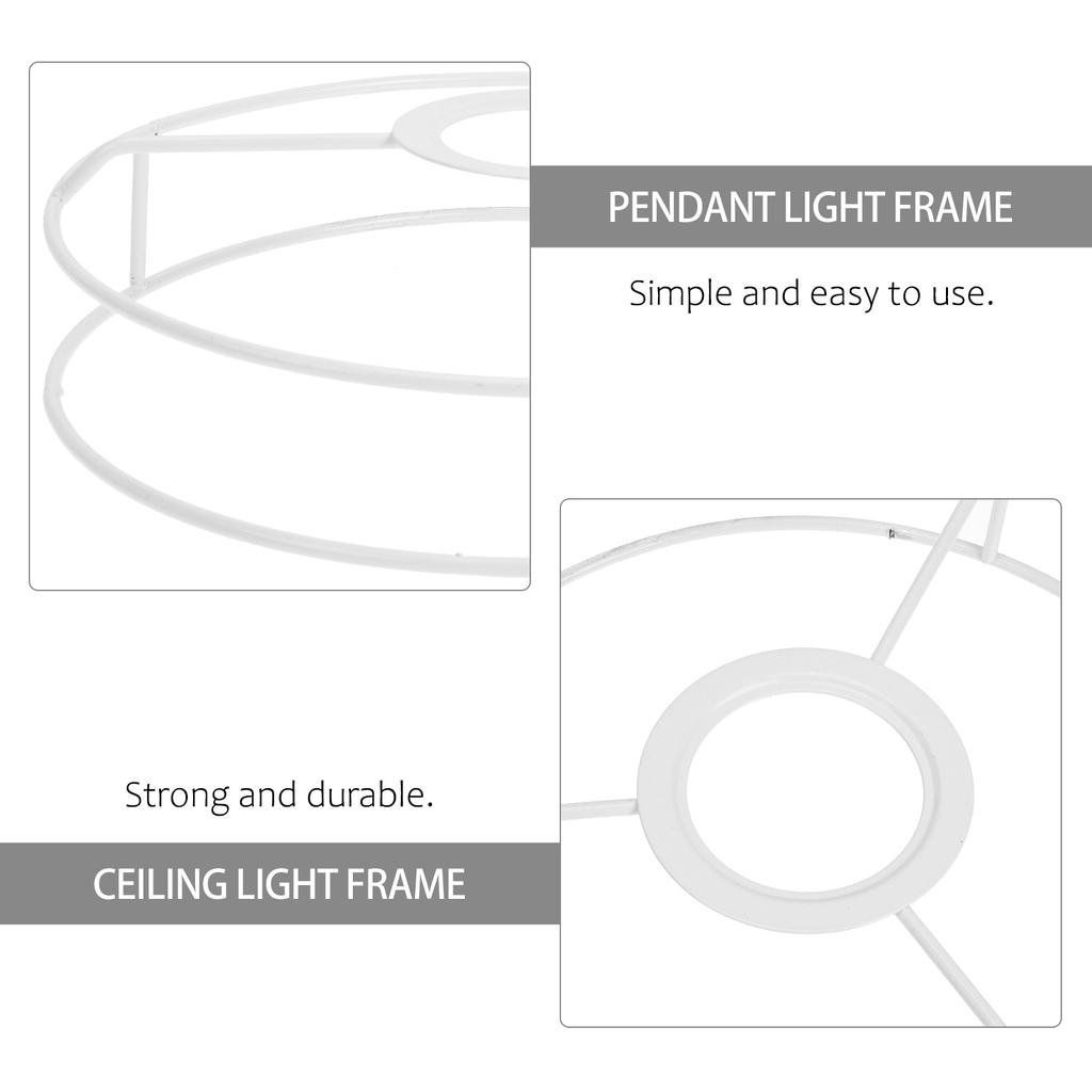 Round Lampshade Frames Metal Wire Lamp Cover Ring Support For Holder Shades Lighting Accessories Ceiling Lamp Shade Frame