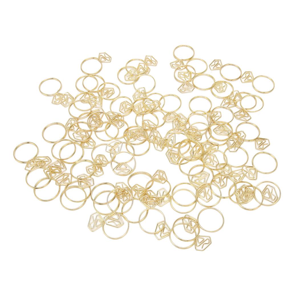 80pcs   Shape Paper Clips Rustproof Multifunction Multifunction with Clear Box for   School