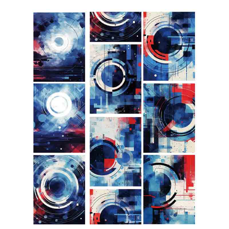 Pet Tape Journal Cyber World Cyber Sci-Fi Characters Future World Collage Decoration Card Landscaping
