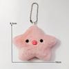 Capybara Plush Doll Star Squeak Toy Cartoon Star Keychain Pendant Soft Stuffed Doll Backpack Car Bag Key Ring Decor Kid Gift