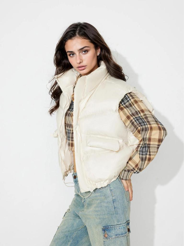 In Stock: Trendy European & American Women’s Autumn/Winter Cotton Vest