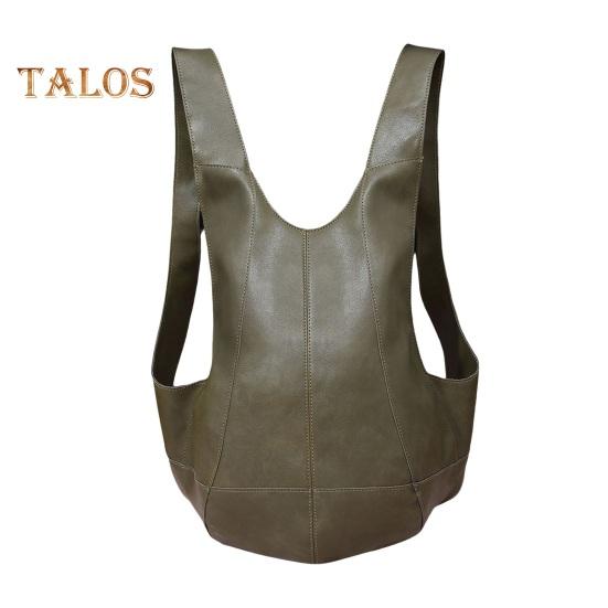 Plecak ze sztucznej skóry, wodoodporny, retro, jednolity kolor, szerokie paski na ramiona, kształt kamizelki, duża pojemność, torba redukująca obciążenie, do szkoły, pracy, podróży