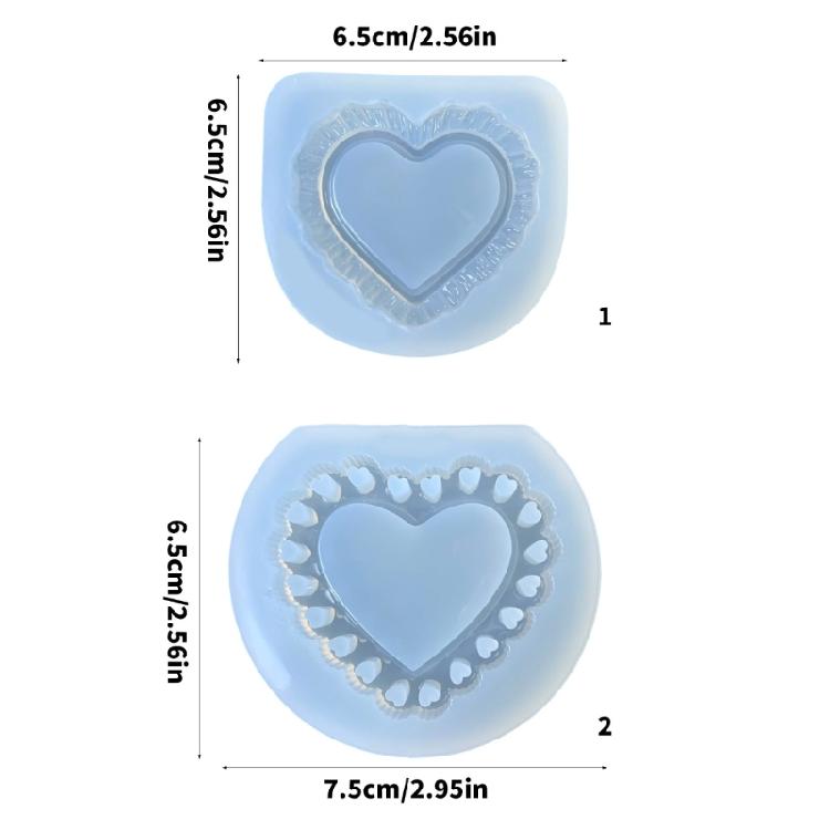 Soft Silicone Jewelry Pendant Mold Feature Textured Heart Shape For Professional Crafters And Hobbyists Alike