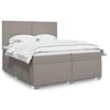 Maison Exclusive - Rete a doghe per letto con materasso Tortora 200x200 cm Tessuto