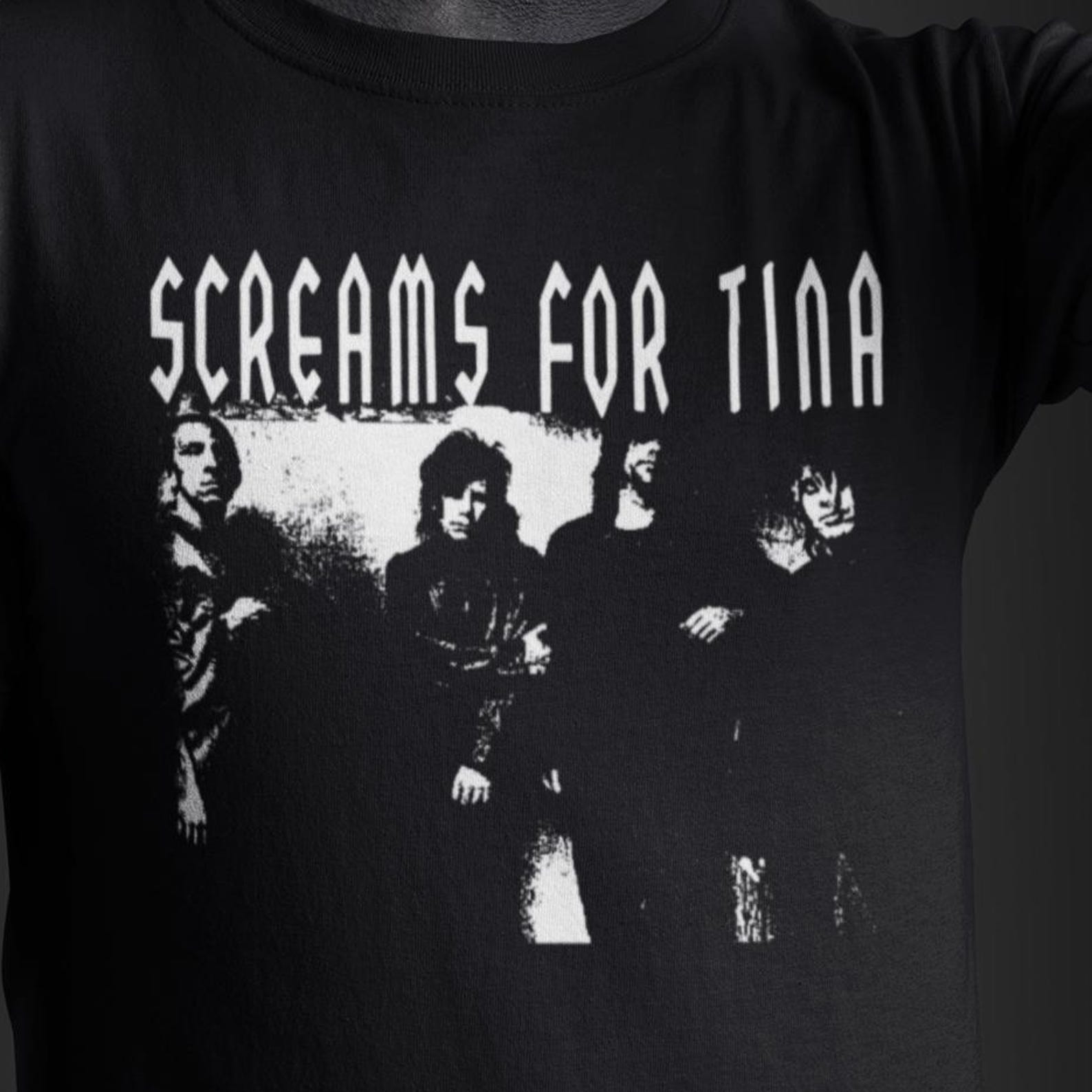 Screams for Tina T-Shirt (US) - Dark Goth Death Rock Graphic Tee S