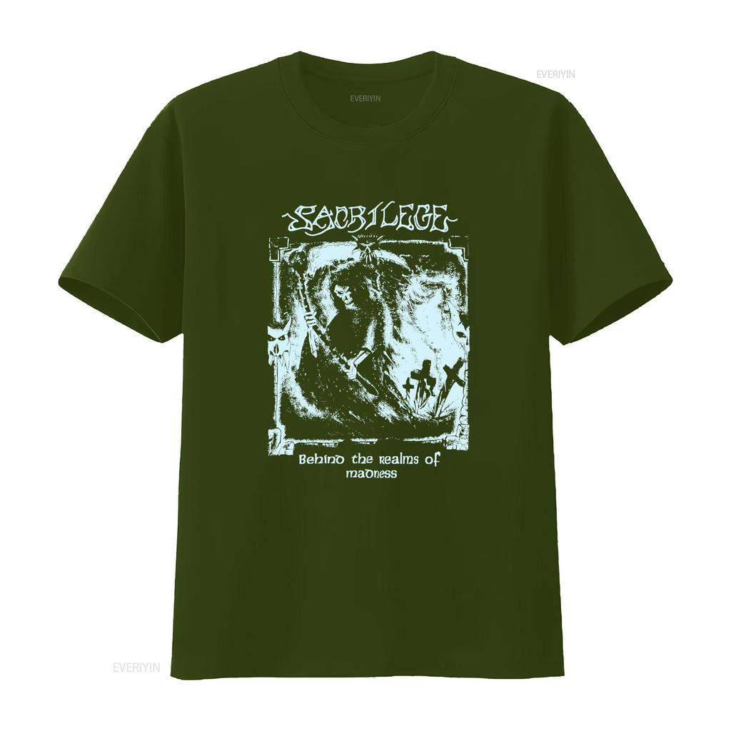 Sacrilege Crust Hc Punk T Shirt Clothing Bands Vintage Washed Streetwear Stylish Breathable Graphic Fashion Unisex Homme