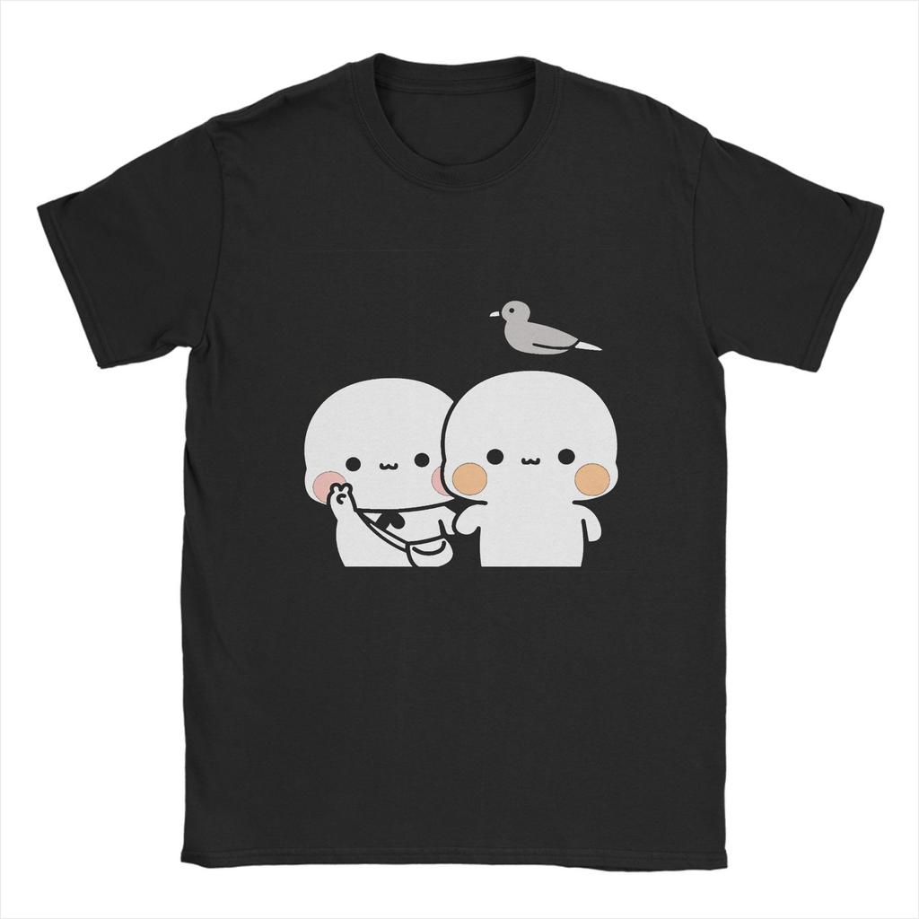 Hipster Merry Christmas & Happy New Year with Bubu & Dudu T-Shirt Men Round Neck T Shirts  Short Sleeve Tees Gift Idea Clothing