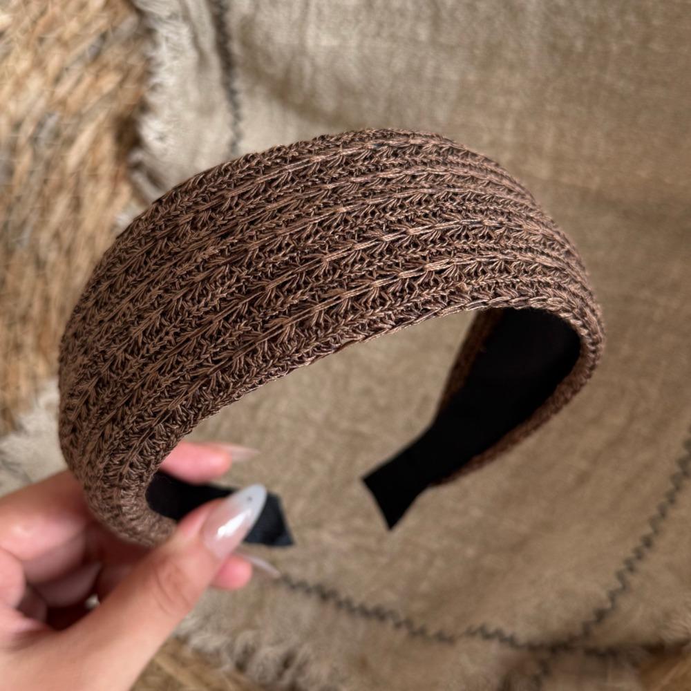 Headwear Knitted Headband Non Slip Hair Hoop New Wide Hair Band For Women Girls