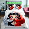 Betty Boop Duvet Cover Set - 3pcs Polyester Bedding Set with Digital Print, 1 Comforter Cover & 2 Pillow Shams