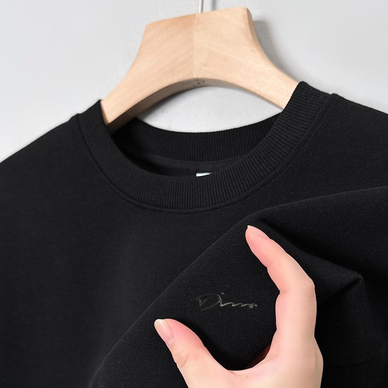 Cotton Original Brand Men's O-Neck Long Sleeve Pullover Hoodie Autumn Winter Exquisite Print Simple Casual Menswear Top