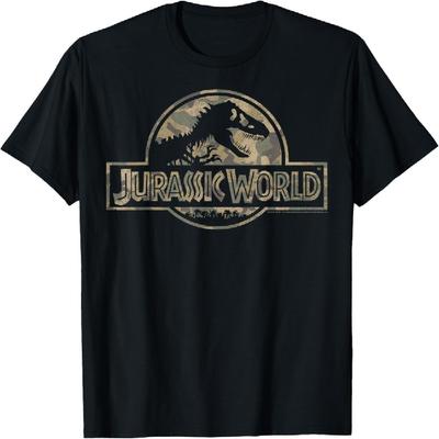 Jurassic World Camo T-Rex Fossil Logo T-Shirt