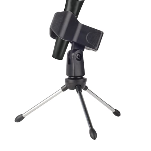 Microphone Tripod Stand with Microphone Holder, Stable, for Filming, Podcasting, and Singing, Clip Holder Set, Anti-Slip, Convenient Storage, Ideal fo