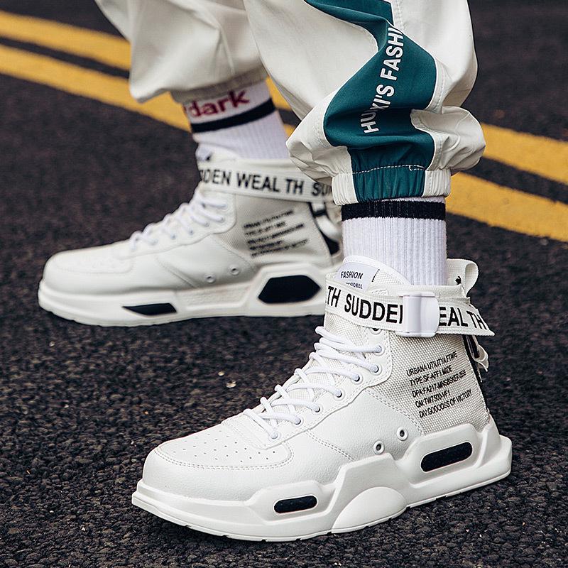 Pánská móda Prodyšná Pánská obuv Podzimní Hip-hop Vysoké desky Obuv Móda Obuv pro volný čas