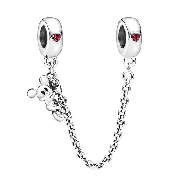 Safety Chain S925 Sterling Silver Charms Pendant European Bead Fit Original Charms Bracelet Chain Girl Women Jewelry Making