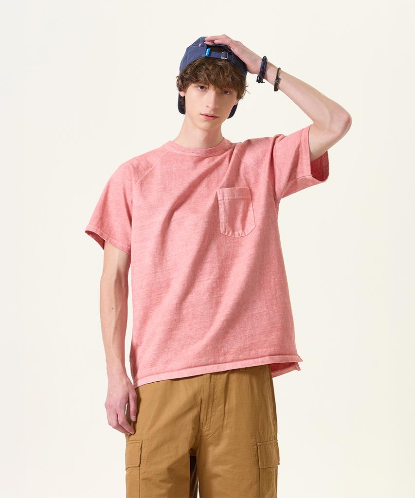 Guson Pigment-Dyed Heavy Cotton Pocket Short Sleeve T-Shirt Collection