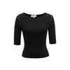 VEROMODA Slim-Fit Contrast Trim Half-Sleeve Knit Top