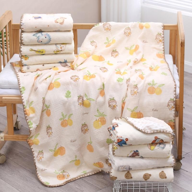 Baby Summer Blanket with Lovely Pattern Lightweight Thin Blanket Soft & Comfortable Newborns Blanket for Boy Girls Gift