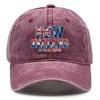 Baseball Cap With "NEW ZEALAND" "GO THE ALL WHITES" Flag Printed , Adjustable Snapback Baseball Cap Stylish Slouchy Solid Color Hip Hop Flat Cap