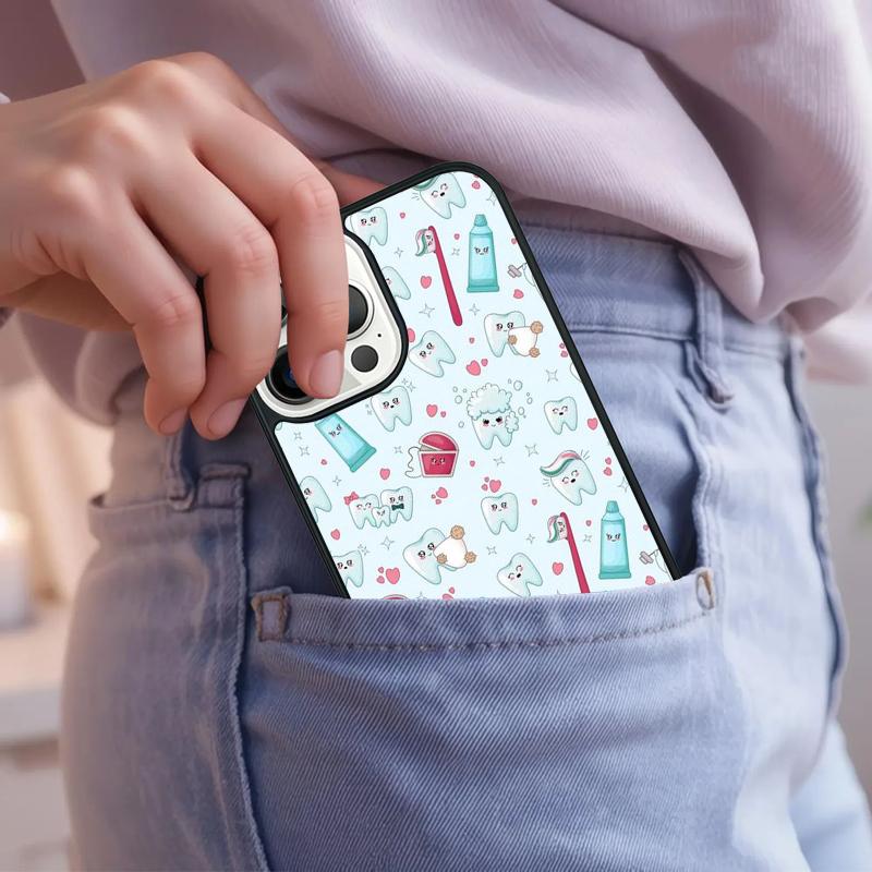 Dental White Tooth Phone Case For iPhone 17 Air 15 16e 14 13 Pro Max Coque 12 11 Pro Max PLUS cover