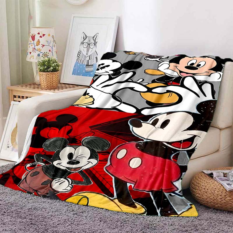 Cartoon Mickey Minnie Mouse Blanket Soft Warm Flannel Throw Fluffy Bed Blanket New Born Winter Blanket Luxury Gifts