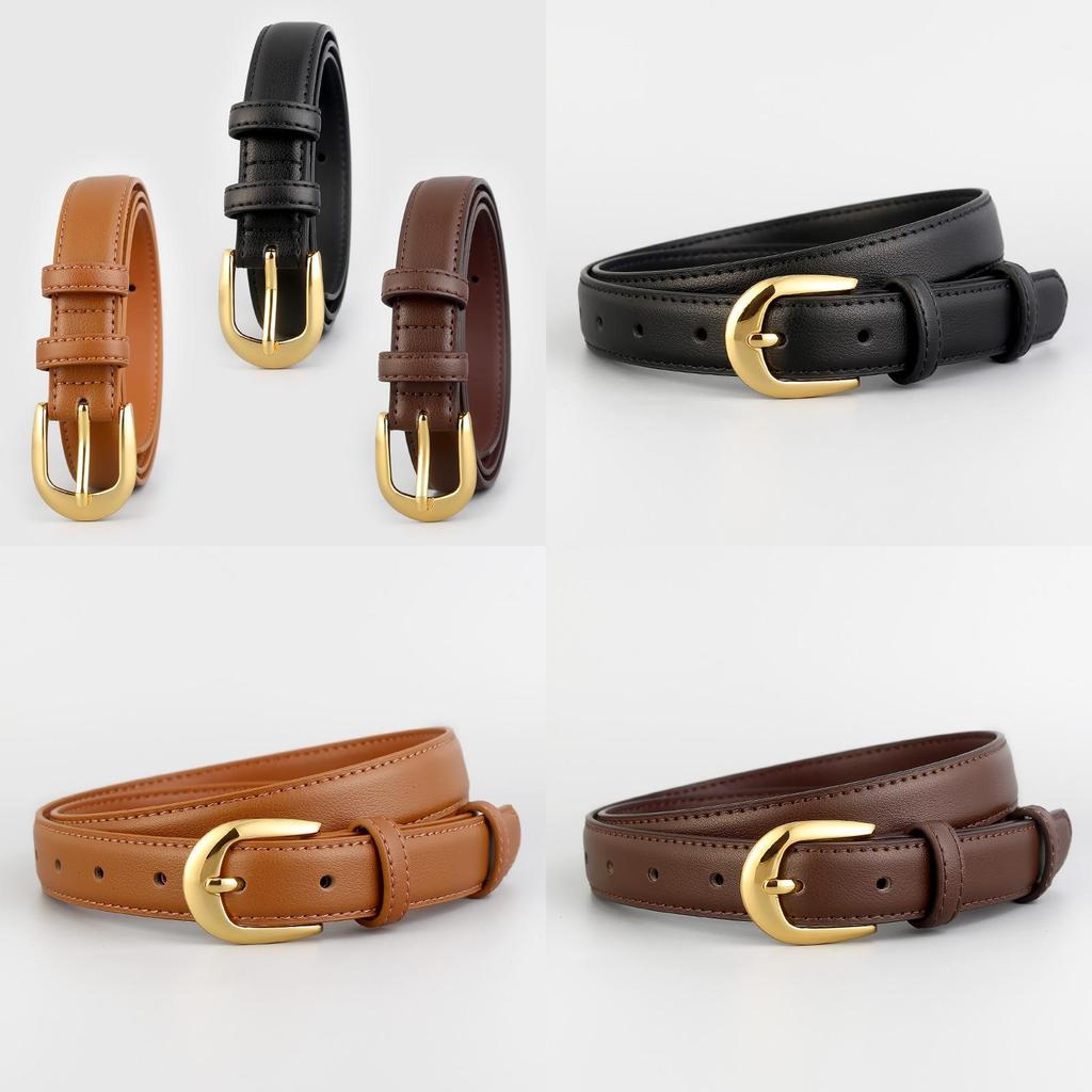 Classic Leather Womens Belt With Alloy Buckle For Casual And Business Wear