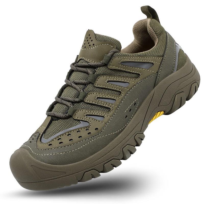 Mens Hiking Shoes Outdoor Trail Running Sneakers Low-Cut Breathable Walking Footwear