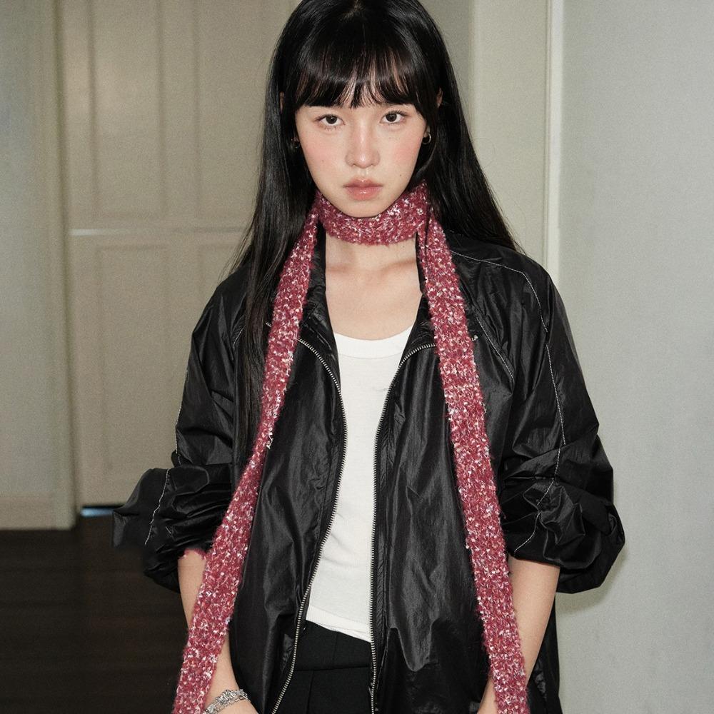 Harajuku Spicy Girl Scarf Soft Plush Knitted Scarves Casual Long Narrow Scarves  Ladies