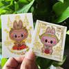 New Labubu Scripture Sticker Cute Lucky Hot Stamping Color Diy Mobile Phone Shell Cup Hot Stamping Gourd Lotus Sticker