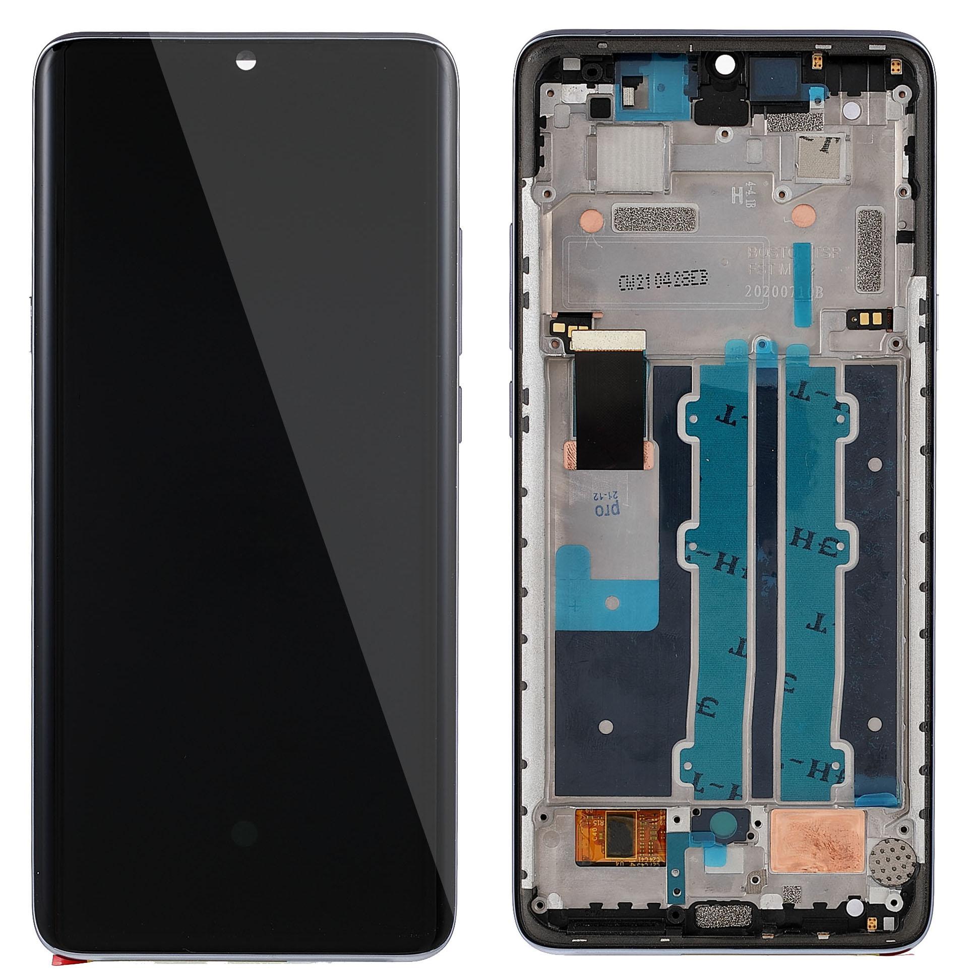 

Grade B AMOLED Screen and Digitizer Assembly+Frame Replacement (Without Logo) for TCL 10 Plus T782H Violet