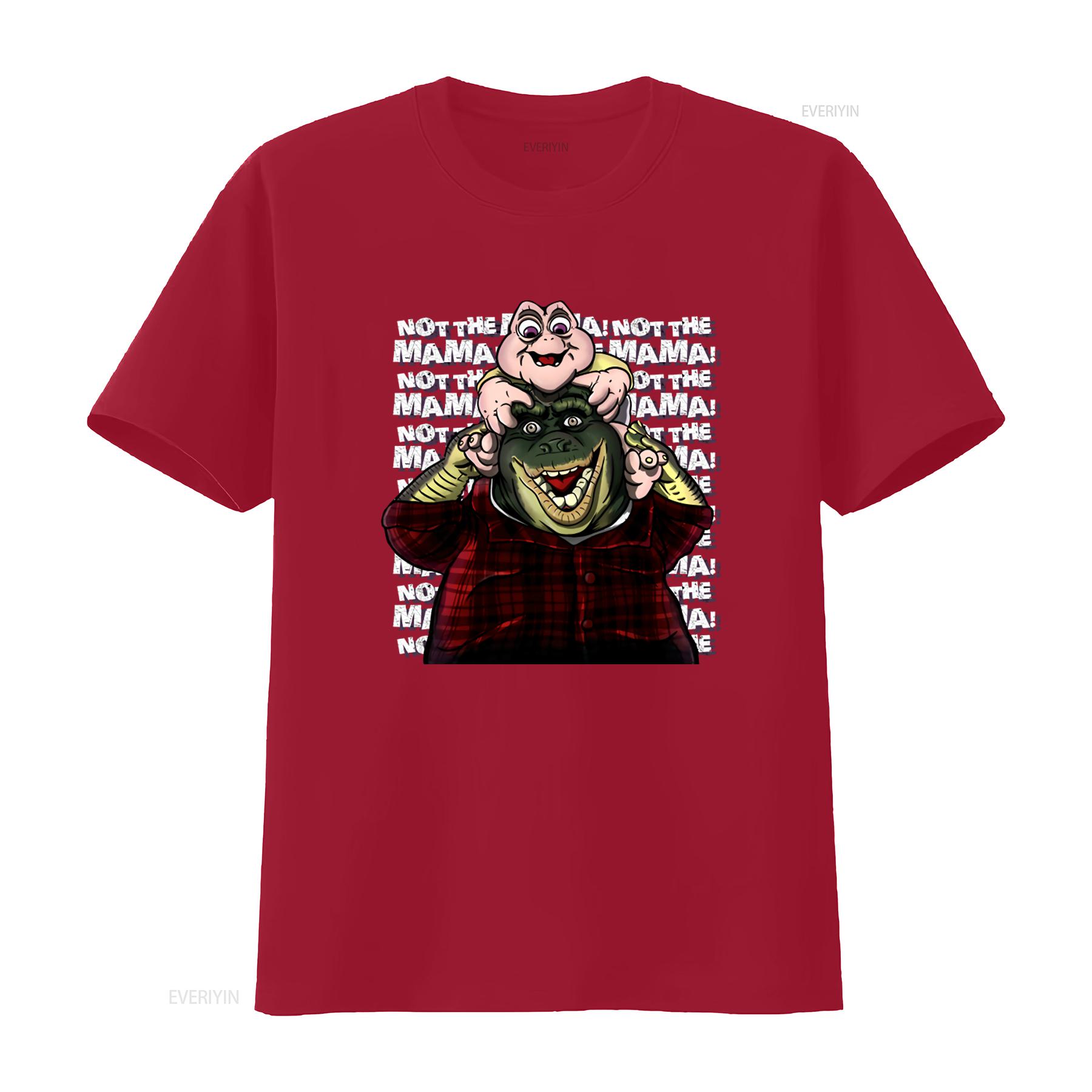 

Not The Mama Dinosaurs Family Dad Baby Sinclair Father Love T Shirt Casual vintage Washed Breathable graphic Stretched S