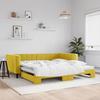 VidaXL Daybed with Trundle Bed Yellow 100x200 Cm Velvet 3196703