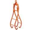 VEVOR Timber Claw Hook, 36 Inch 4 Claw Log Grapple for Logging Tongs, Swivel Steel Log Lifting Tongs