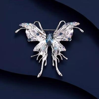 Retro Vlindervleugel Bescherming Broche, High-End Dames Exquise Lichte Luxe Vlinder Broche, Niche Ontwerp Temperament Accessoires
