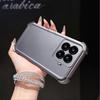 Anti-Drop Airbag Bumper Phone Case for Xiaomi 15T Pro  Luxury Titanium Metallic Cover
