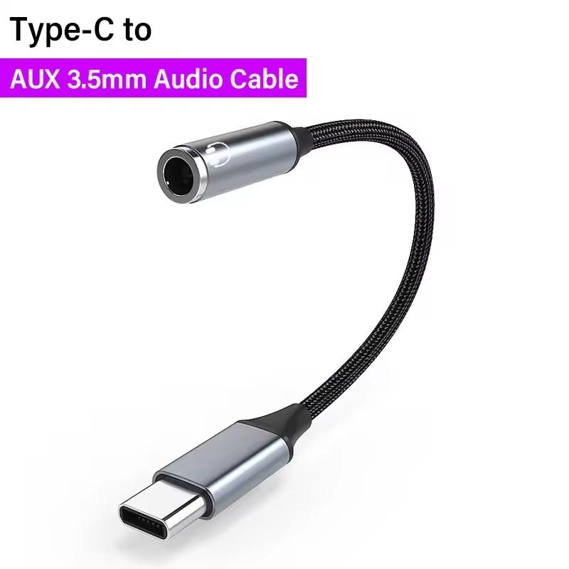 

2 in 1 USB C to AUX 3.5mm Audio Cable USB Type C Extension Cord 60W Fast Charging Cable for Xiaomi Redmi Huawei Samsung Earphone USB C to AUX