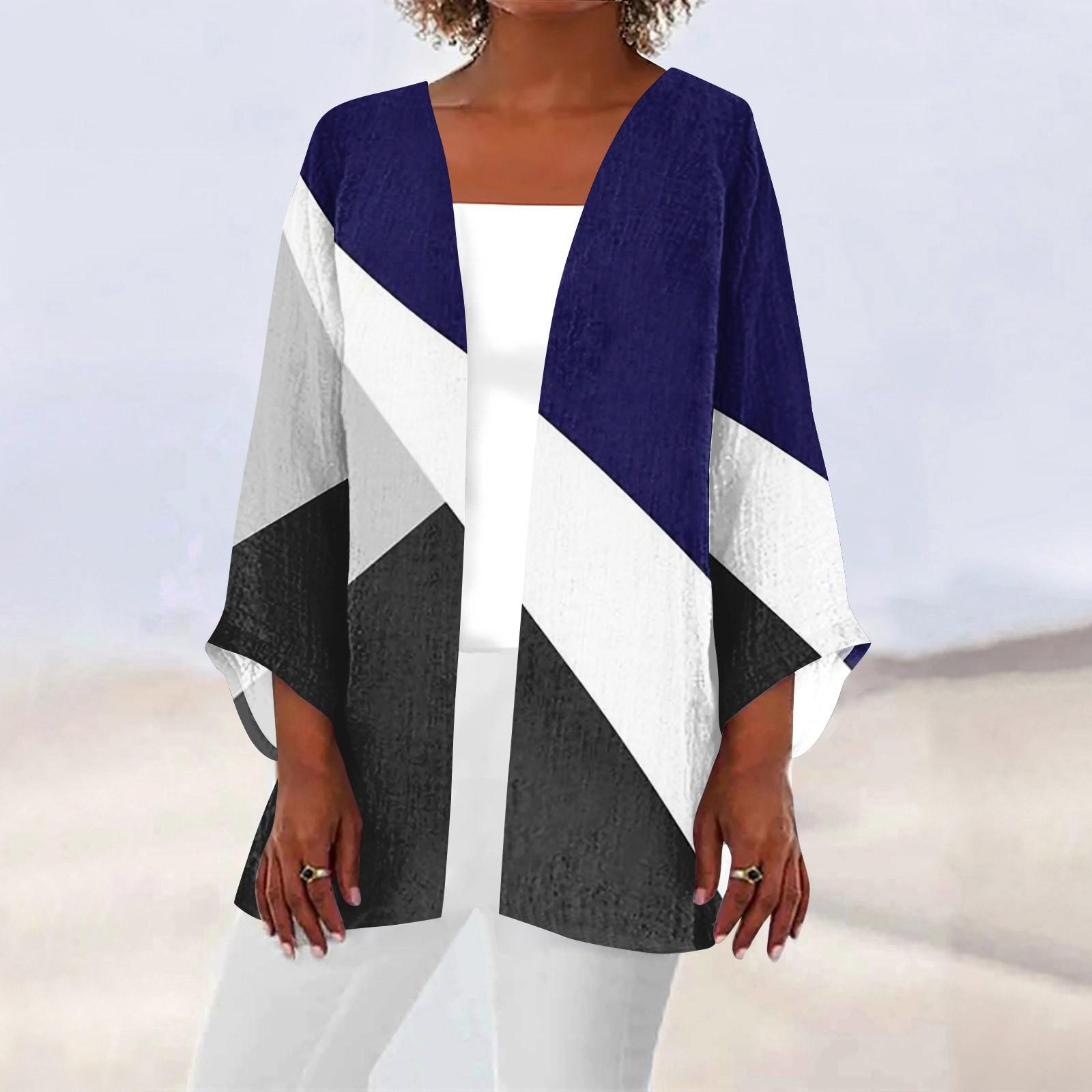 Женская повседневная модная легкая куртка средней длины с принтом Caot в стиле ретро — фото 5