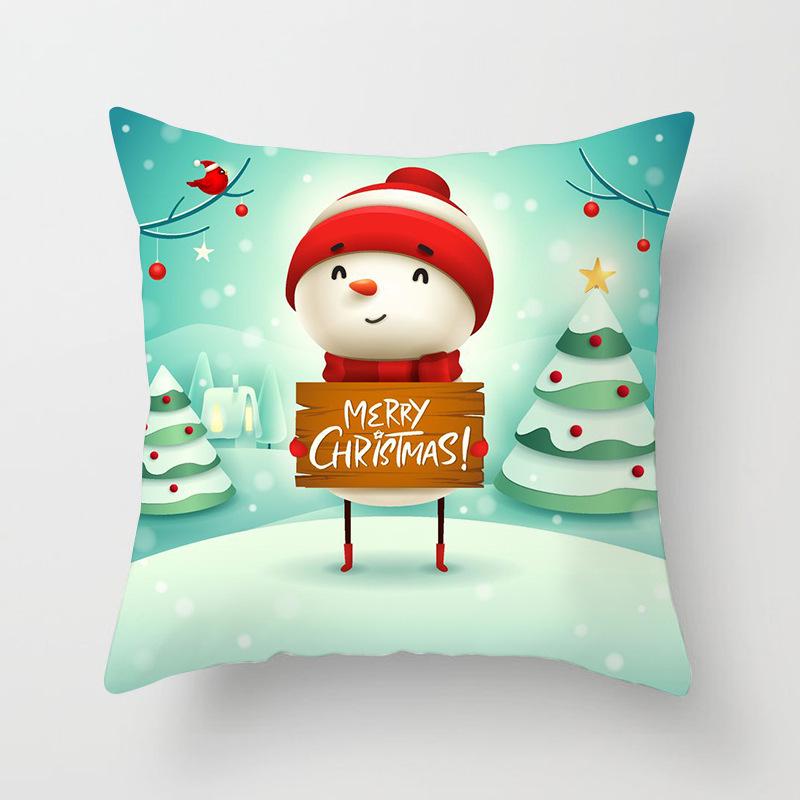 New Santa Claus Snowman Pillow Case Festive Home Decoration Pillow Cushion Case